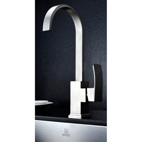 ANZZI VANGUARD Undermount 30 in. Kitchen Sink with Opus Faucet in Brushed Nickel