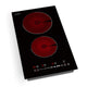 Twilight Series 12 in. 2 Elements Glass Top Radiant Electric Cooktop in Black with 1800W, Auto-Off, and Heat Indicator