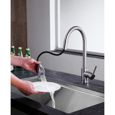 ANZZI Sire Single-Handle Pull-Out Sprayer Kitchen Faucet