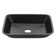 LS-AZ911MB - ANZZI Innovio Rectangle Glass Vessel Bathroom Sink with Matte Black Finish