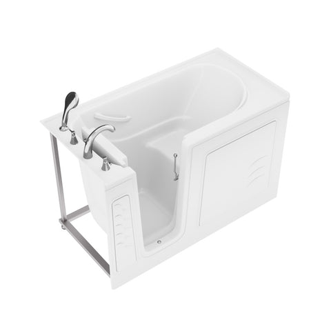 ANZZI Value Series 30 in. x 60 in. Left Drain Quick Fill Walk-In Soaking Tub in White