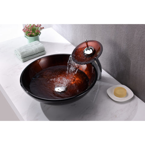 LS-AZ216 - ANZZI Arc Series Vessel Sink in Layered Amber