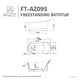 FT-AZ095BK - ANZZI Prima 67 in. Acrylic Flatbottom Non-Whirlpool Bathtub in Black