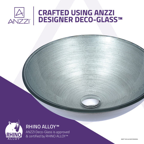 ANZZI Posh Series Deco-Glass Vessel Sink