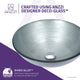 ANZZI Series Deco-Glass Vessel Sink in Brushed Silver