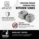 ANZZI MOORE Undermount 32 in. Double Bowl Kitchen Sink with Accent Faucet in Oil Rubbed Bronze