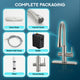Sunset 4-in-1 Single Handle 17.5 in. Faucet for Instant Hot Water Dispensor with Boiler Tank and Filter