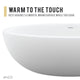 Lusso Series 76 in. x 41 in. Flat Bottom Solid Surface Freestanding Soaking Bathtub with Center Drain in Matte White