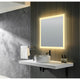 BA-LMDFX009AL - ANZZI Neptune 39 in. W x 32 in. H Frameless Rectangular LED Bathroom Mirror with Defogger in Silver