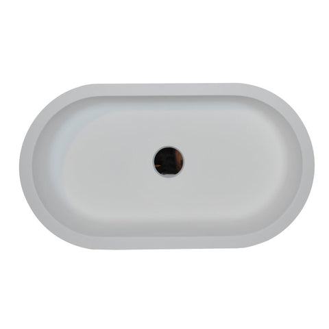 LS-AZ607 - ANZZI Vaine 1-Piece Solid Surface Vessel Sink in Matte White