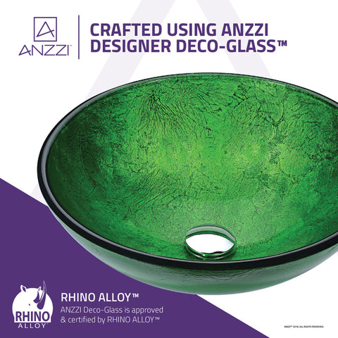 ANZZI Gardena Series Deco-Glass Vessel Sink