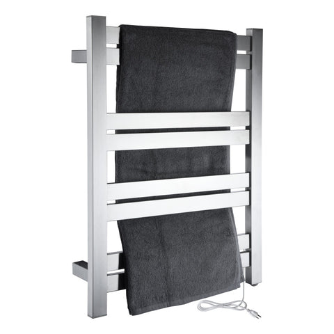 TW-AZ064BN - ANZZI Tahitian Series 8-Bar Stainless Steel Wall Mounted Towel Warmer in Brushed Nickel