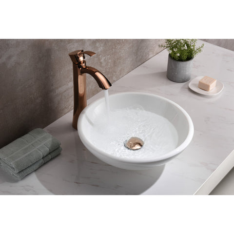 ANZZI Warika Series Vessel Sink in White