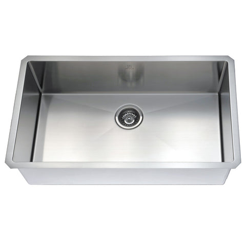 ANZZI Vanguard Undermount Stainless Steel 32 in. 0-Hole Single Bowl Kitchen Sink in Brushed Satin