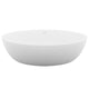 ANZZI Cestino 5.5 ft. Solid Surface Center Drain Freestanding Bathtub in Matte White