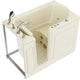 ANZZI Coupe Series 30 in. x 53 in. Left Drain Quick Fill Walk-In Whirlpool Tub with Powered Fast Drain in Biscuit