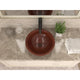 ANZZI Theban 16 in. Handmade Vessel Sink in Polished Antique Copper with Floral Design Exterior