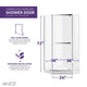 ANZZI Castle Series 49 in. x 72 in. Semi-Frameless Shower Door with TSUNAMI GUARD