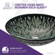 ANZZI Bravo Series Deco-Glass Vessel Sink in Lustrous Black