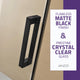 60 in. x 76 in. Frameless Sliding Shower Door with Handle in Matte Black
