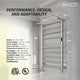 ANZZI Eve 8-Bar Stainless Steel Wall Mounted Electric Towel Warmer Rack