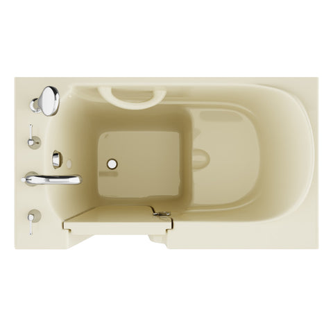 ANZZI 26 in. x 46 in. Left Drain Quick Fill Walk-In Soaking Tub in Biscuit