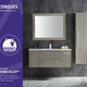 Conques 48 in. W x 20 in. H Bathroom Vanity Set in Rich Gray