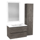 VT-MR3SCCT30-GY - ANZZI ANZZI Conques 30 in. W x 20 in. H x 18 in. D Bath Vanity Set in Rich Gray with Vanity Top in White with White Basin and Mirror