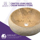 ANZZI Leopards Ash Vessel Sink in Classic Cream Marble