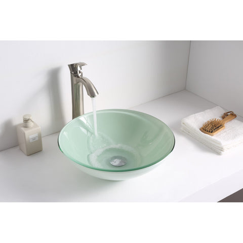 LS-AZ8126 - ANZZI Raider Series Deco-Glass Vessel Sink in Lustrous Light Green