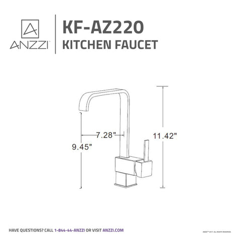 ANZZI Sabre Single-Handle Standard Kitchen Faucet