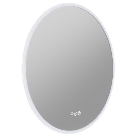 ANZZI 24-in. Diam. LED Front/Back Lighting Bathroom Mirror with Defogger