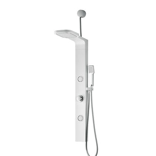 SP-AZ8103 - ANZZI Hacienda Series 44 in. Full Body Shower Panel System with Heavy Rain Shower and Body Jets and Spray Wand in White