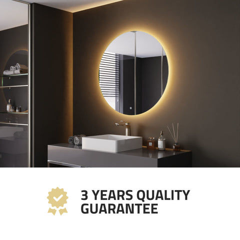 ANZZI 32-in. Diam. LED Back Lighting Bathroom Mirror with Defogger