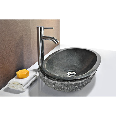 LS-AZ140 - ANZZI Dragons Peak Vessel Sink in Mandy Black