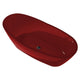 FT-AZ521 - ANZZI Ember 5.4 ft. Solid Surface Center Drain Freestanding Bathtub in Deep Red