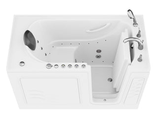 ANZZI Nimbus Series 30" x 59" Therapeutic Walk-In Tub with Microbubbles Hydrotherapy, Heated Backrest, Fast Drain, Chromatherapy, Aromatherapy, and Quick Fill Faucet
