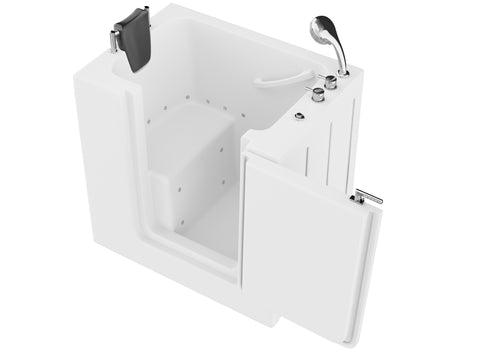 Coupe Series 27 in. x 39 in. Right Drain Quick Fill Walk-In Air Tub in White