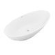 ANZZI Masoko 6.2 ft. Solid Surface Center Drain Freestanding Bathtub in Matte White