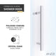 ANZZI Longboat Series 60 in. x 76 in. Semi-Frameless Shower Door with TSUNAMI GUARD