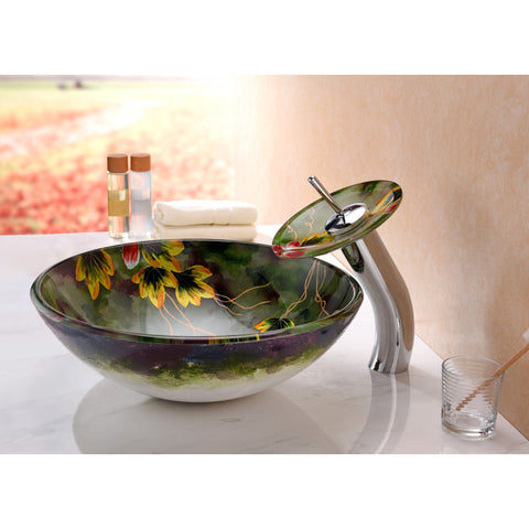 LS-AZ217 - ANZZI Impasto Series Vessel Sink in Hand Painted Mural