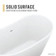 ANZZI Tuasavi 5.6 ft. Solid Surface Center Drain Freestanding Bathtub in Matte White