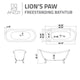 ANZZI 69.29” Belissima Double Slipper Acrylic Claw Foot Tub in White