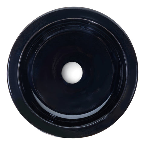 ANZZI Regalia Series Vessel Sink in Black/Swirled Fusion