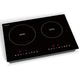 Aurora Series 14 in. 2 Elements Glass Top Induction Cooktop in Black with 1800W, Auto-Off, and Child Safety Lock