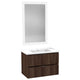 VT-MR3CT30-DB - ANZZI ANZZI Conques 30 in W x 20 in H x 18 in D Bath Vanity in Dark Brown with Cultured Marble Vanity Top in White with White Basin & Mirror