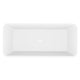 ANZZI Fomaia 4.9 ft. Man-Made Stone Center Drain Freestanding Bathtub in Matte White