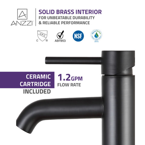 ANZZI Single Hole Single Handle Bathroom Faucet