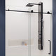 ANZZI Madam Series 48 in. by 76 in. Frameless Sliding Shower Door with Handle