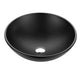 LS-AZ905MB - ANZZI Amalfi Round Glass Vessel Bathroom Sink with Matte Black Finish